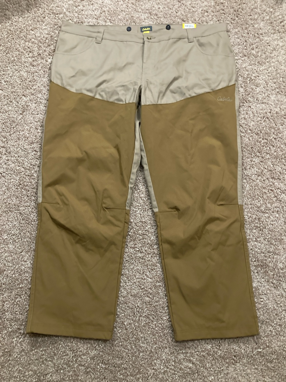 Cabela's “Tradition Upland” Two-Toned Chino-Style Outdoor Pants in Tan, 46 x 32